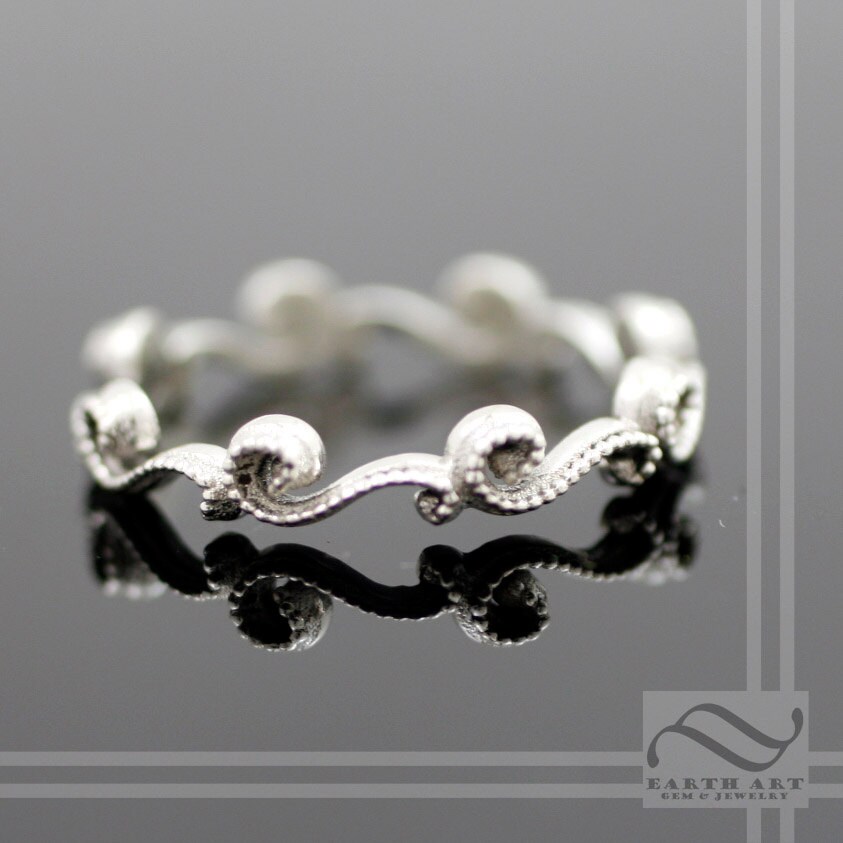 Wirbel - Damen-Hochzeitsring Sterling Silber von mooredesign13