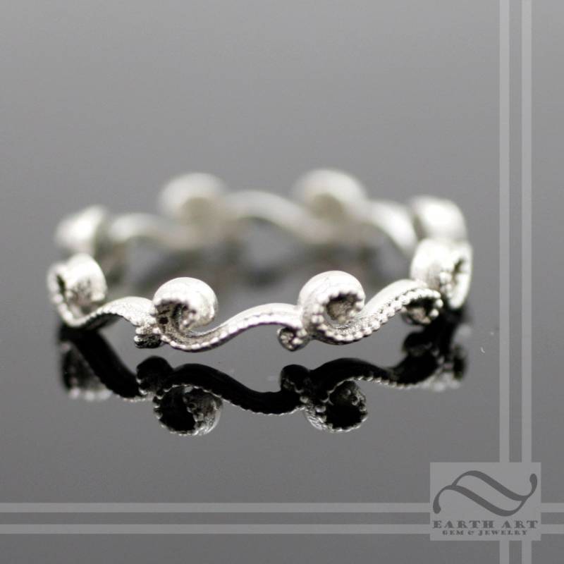 Wirbel - Damen-Hochzeitsring Sterling Silber von mooredesign13