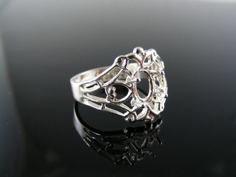 1857 Ring Einstellung Sterling Silber Größe 8, 8 X 6 Mm Ovalen Edelstein, Kostenlose Und Versand von moosecryjewelry