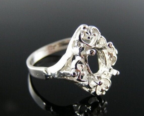 1877 Sterling Silber Ring 7x5 Mm Oval Facettiert Edelstein, Größe 7 [Kostenloser Versand Und Größe] von moosecryjewelry