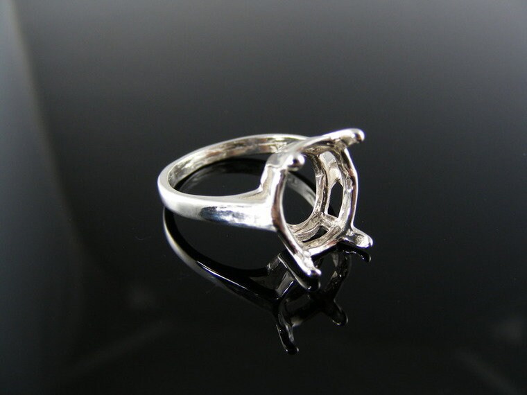 3925 Ring Einstellung Sterling Silber Größe 5, 11x9mm Ovalen Stein von moosecryjewelry