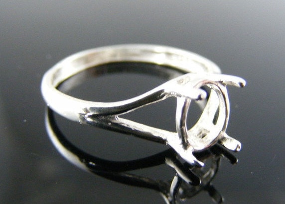 508 Sterling Silber Ring 8x6 Mm Oval Edelstein, Größe 7, 25 [Kostenloser Versand Und Größe] von moosecryjewelry