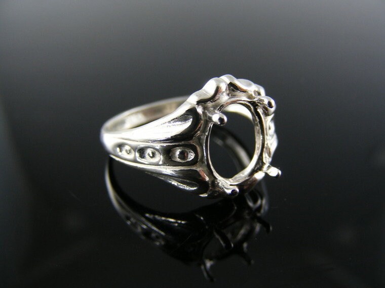 5462 Ring Einstellung Sterling Silber Größe 7, 5, 9 X 7 Mm Ovalen Stein von moosecryjewelry