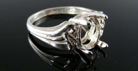 5482 Sterling Silber Ring 10x8 Mm Oval Facettiert Edelstein, Größe 6.25 [Kostenloser Versand Und Größe] von moosecryjewelry