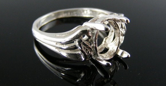 5482 Sterling Silber Ring 10x8 Mm Oval Facettiert Edelstein, Größe 6.25 [Kostenloser Versand Und Größe] von moosecryjewelry