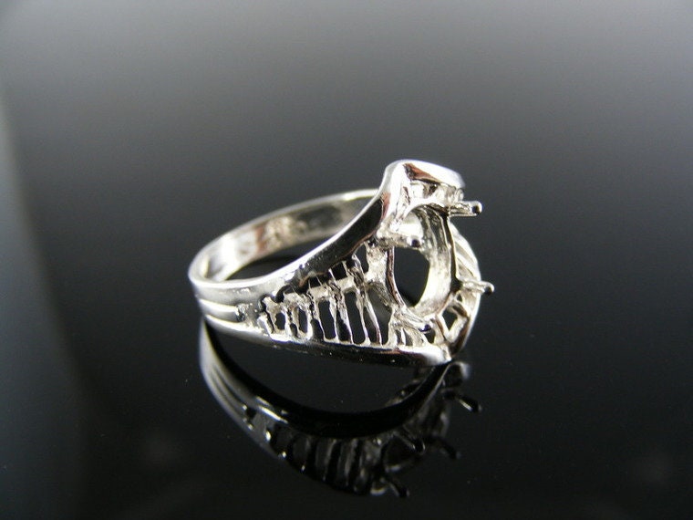 5489 Ring Einstellung Sterling Silber Größe 5, 7 X 5 Mm Ovalen Stein von moosecryjewelry