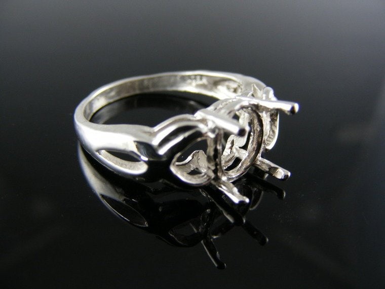 5548 Ring Einstellung Sterling Silber Größe 7, 25, 10x8 Mm Ovalen Stein von moosecryjewelry
