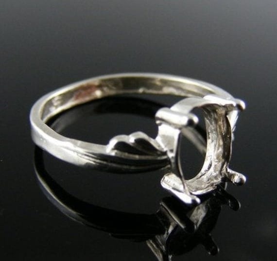 5563 Sterling Silber Ring Einstellung, 7 X 5 Mm Oval Facettierten Edelstein, Größe 5, 75 Kostenloser Versand Und Dimensionierung] von moosecryjewelry