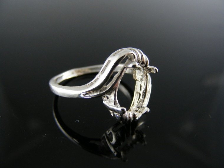 5570 Ring Einstellung Sterling Silber Größe 5, 5, 9 X 7 Mm Ovalen Stein von moosecryjewelry