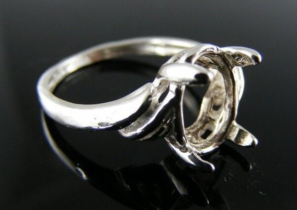 5594 Sterling Silber Ring 10x8 Mm Oval Edelstein, Größe 6.75 [Kostenloser Versand Und Größe] von moosecryjewelry