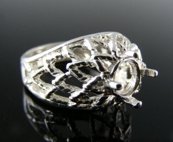 5614 Sterling Silber Ring 6, 5 Mm Rund Facettiert Edelstein, Größe 5, 75 [Kostenloser Versand Und Größe] von moosecryjewelry