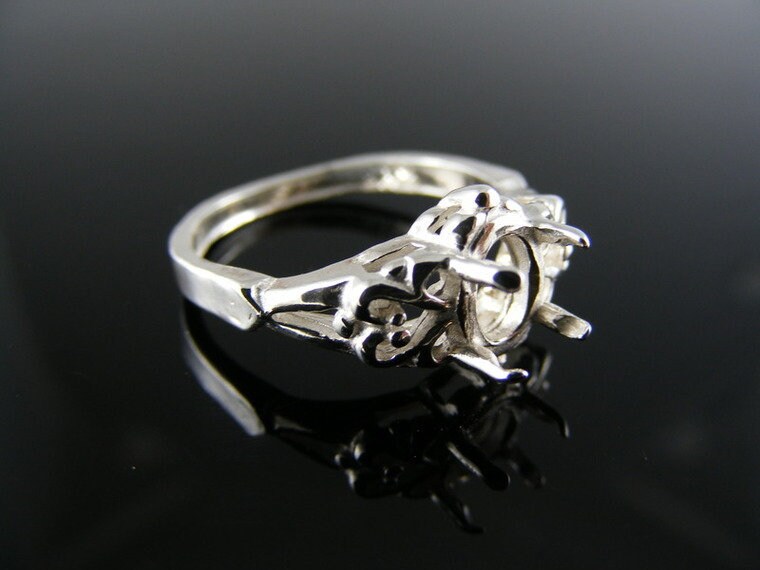 5615 Ring Einstellung Sterling Silber Größe 7, 7x5mm Ovalen Stein von moosecryjewelry
