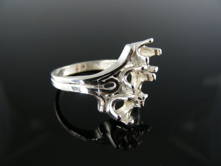 5620 Ring Einstellung Sterling Silber Größe 6, 5, 3 5mm Runde Steine 5620 Ring Einstellung Sterling Silber Größe 6, 5, 3 5mm Runde Steine von moosecryjewelry