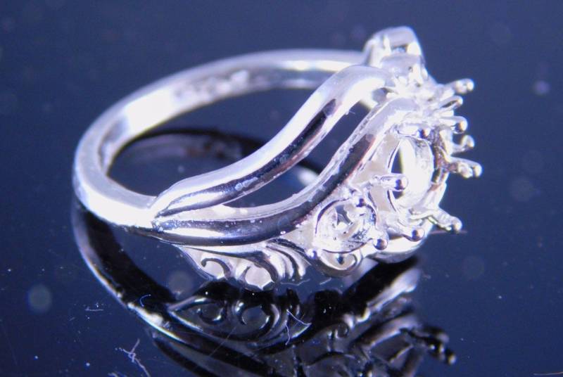 6224 Sterling Silber Ring 3 Stein, 6 Mm & 2 - 3, 5 Rund Facettiert Edelstein, Größe 7 [Versandkostenfrei Und Größenverstellt] von moosecryjewelry