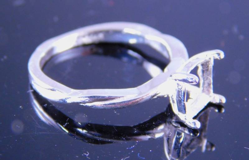 6229 Sterling Silber Ringe, 8 Mm Kissenschliff Facettiert Edelstein, Größe [Kostenloser Versand Und Größe] von moosecryjewelry