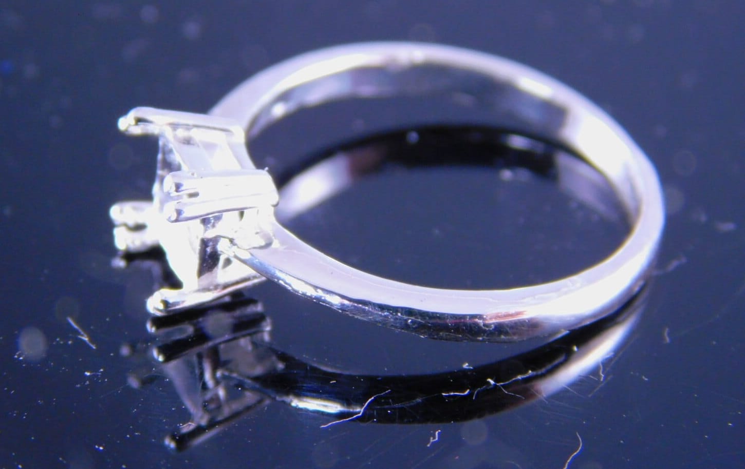 6230 Sterling Silber Ring 6 Mm Quadrat Facettiert Edelstein, Größe 7 [Kostenloser Versand Und Größe] von moosecryjewelry