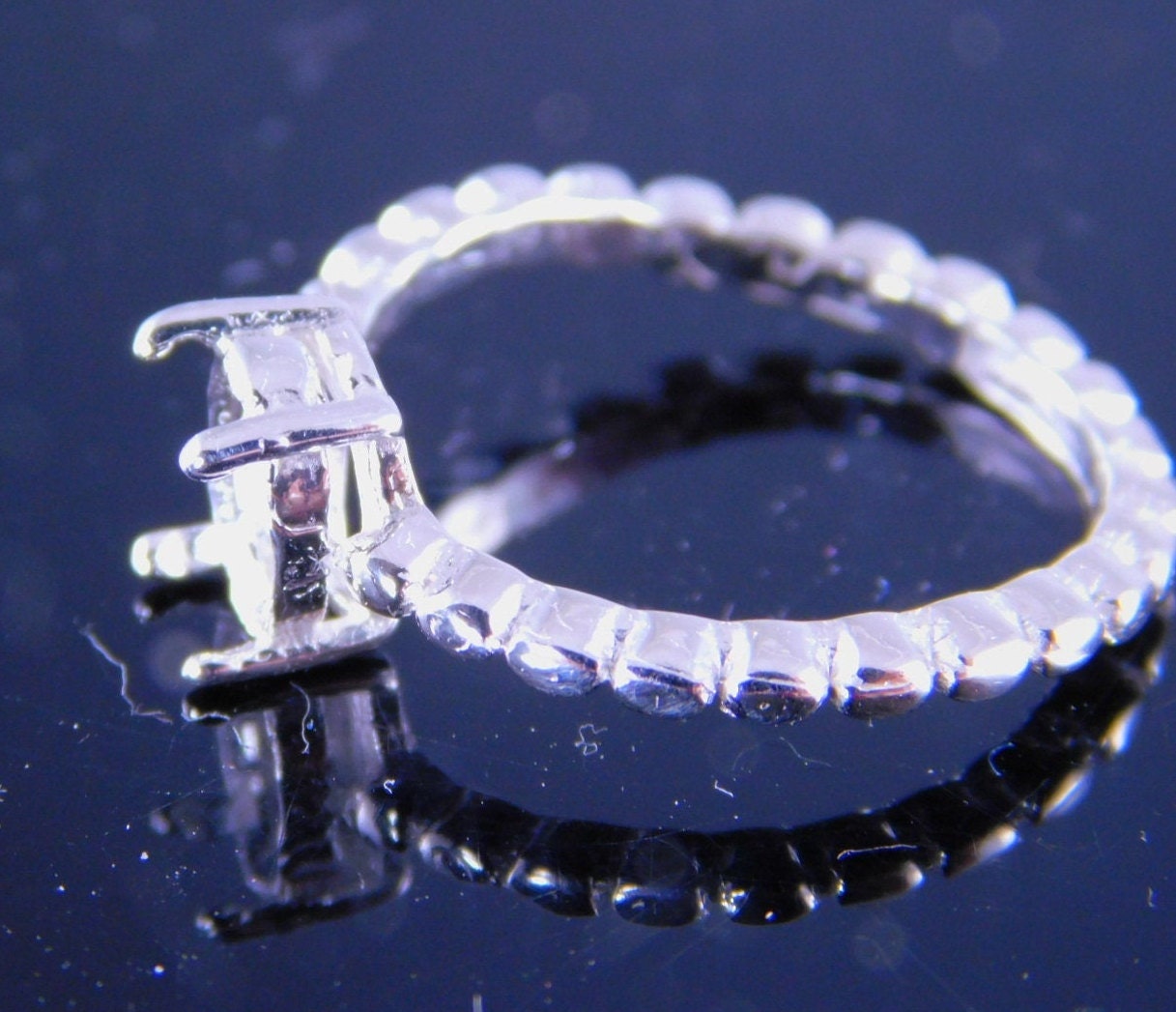 6232 Sterling Silber Ring 8x6 Mm Oval Facettiert Edelstein, Größe 7, 75 [Kostenloser Versand Und Größe] von moosecryjewelry