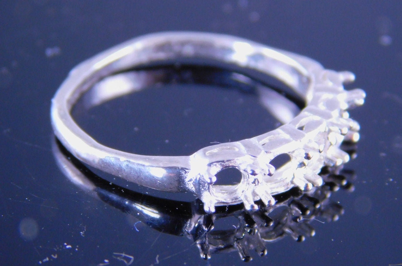 6235 Sterling Silber Ring 5 Stein, - 3, 5 Mm Rund Edelstein, Größe 8, 75 [Kostenloser Versand Und Größe] von moosecryjewelry