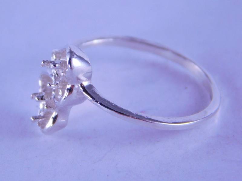 6268 Sterling Silber Montage, Doppelherz 2-2 Mm Runden, Größe 7, Kostenlose Sizing & Versand von moosecryjewelry