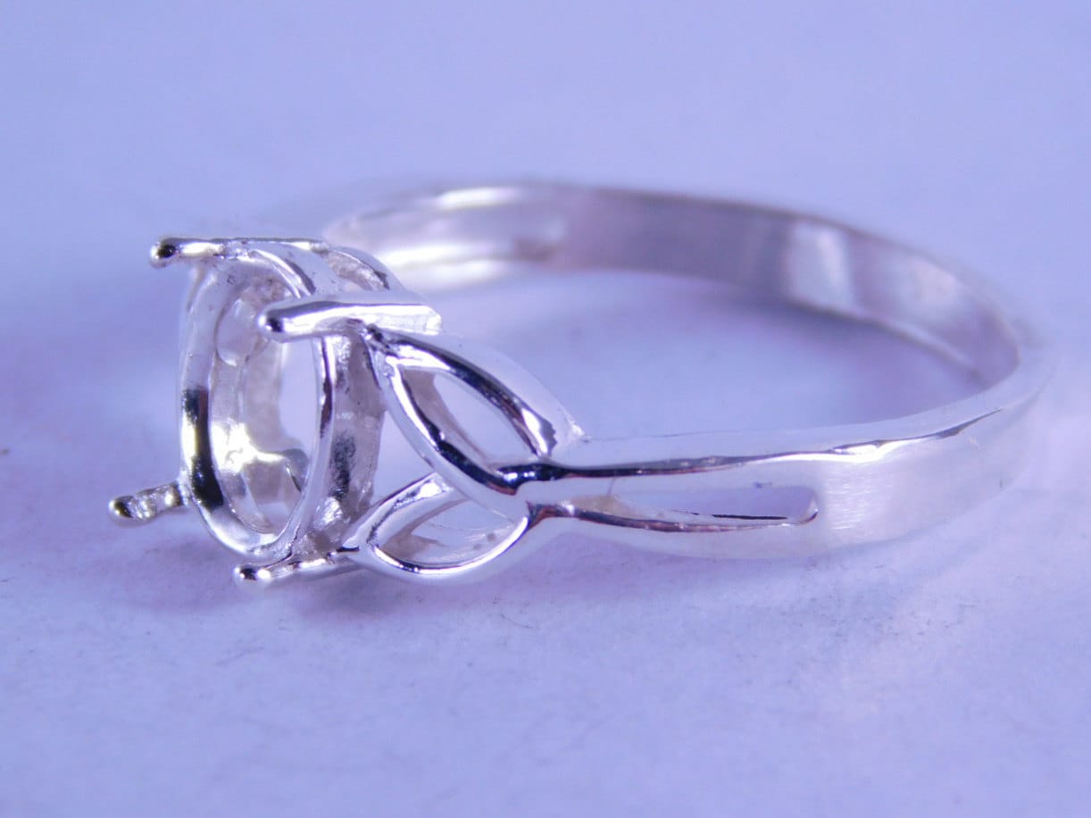 6284 Ring Sterling Silber, 8 X 6 Mm Ovalen Edelstein, Größe 8, 25 [Kostenlose Und Kostenloser Versand] von moosecryjewelry