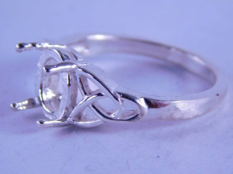 6287 Ring Sterling Silber, 9 X 7 Mm Ovalen Edelstein, Größe 7, [Kostenlose Und Kostenloser Versand] von moosecryjewelry