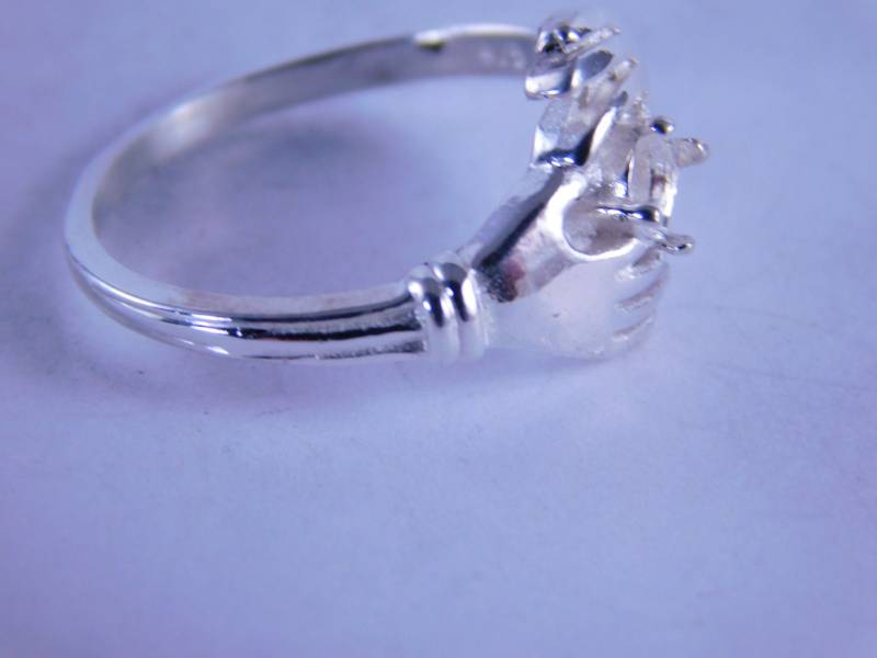 6302 Sterling Silber Ring Einstellung, 3, 5 Mm Rund Stein, Größe 7, 25 von moosecryjewelry