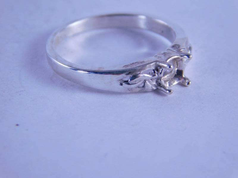 6311 Sterling Silber Ring Einstellung, 5 Mm Rundstein, Größe 6, 75 von moosecryjewelry