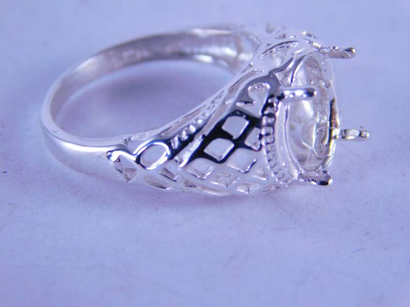 6336 Sterling Silber Ring Einstellung, 10 X 8 Mm Oval. Größe 6.25 [Kostenlose Und Kostenloser Versand] von moosecryjewelry