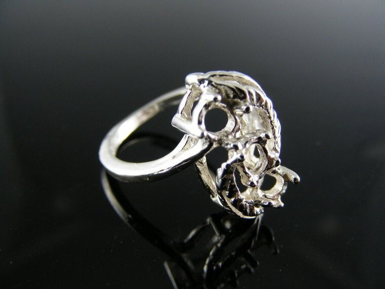 792 Ring Einstellung Sterling Silber Größe 5, 3 5 X 3 Mm Ovale Steine von moosecryjewelry