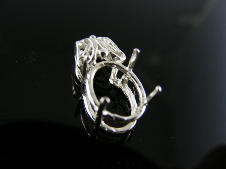 Dp42 Anhänger Einstellung Sterling Silber, 11 X 9 Mm Ovalen Stein von moosecryjewelry