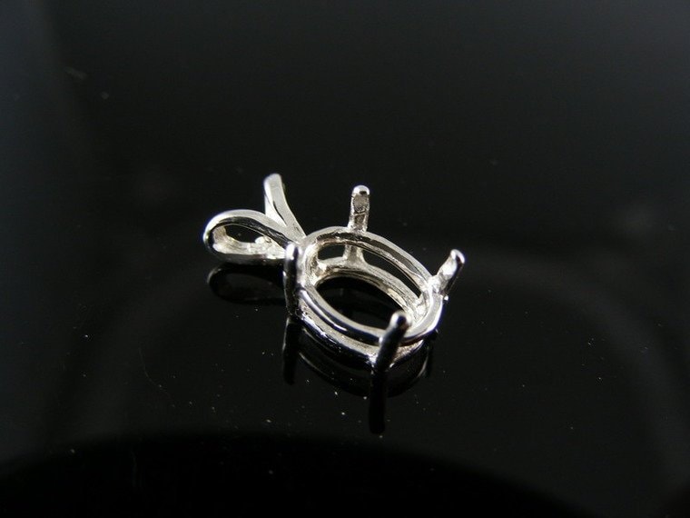 Dp74 Anhänger Einstellung Sterling Silber, 8 X 6 Mm Ovalen Stein von moosecryjewelry