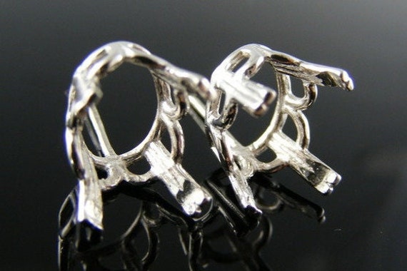 Er15 Sterling Silber Ohrringe, 11x9 Mm Oval Edelstein von moosecryjewelry