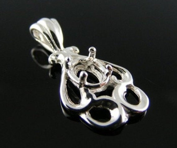 P24 Sterling Silber Anhänger, 6x4 Mm Oval Facettiert Edelstein [Versandkostenfrei] von moosecryjewelry