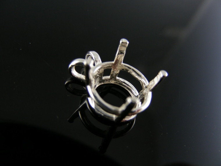 P59 Anhänger Einstellung Sterling Silber, 10, 5 Mm Runde Stein von moosecryjewelry