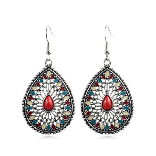 mophrati 1 Paar Boho Ohrringe Exquisiter böhmischer Vintage Stil ästhetischer Schmuck Mädchen Ohr baumeln Mode Accessoire für das tägliche Kleid, Tippe A von mophrati