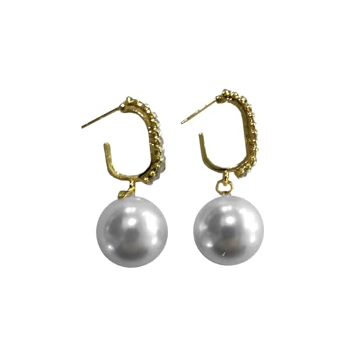 mophrati 1 Paar Perlen Anhänger Ohrringe baumeln Ohrstecker Jahrestag Hochzeit Verlobung Exquisite Mode Piercing Schmuck von mophrati