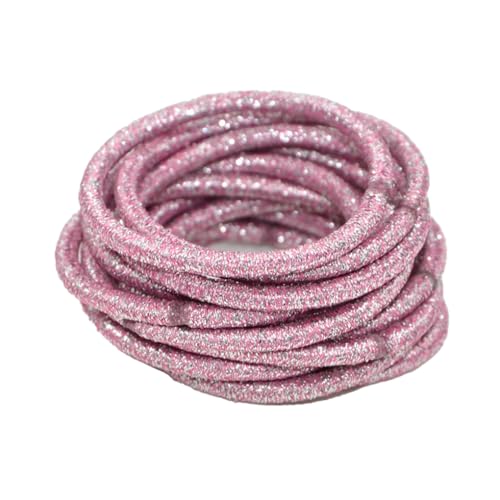 mophrati 10 Stück Haarbänder elastischer Haarknoten Mode verstellbare Kopfbedeckung universelle dicke Halter Haargummis Zubehör, Rosa von mophrati