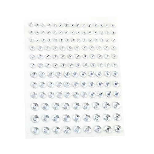 mophrati Auge Gesicht Edelsteine Juwelen Strass Aufkleber Bling Perlen Kein Kleber Augenbraue Stirn Make up Festival Kleid DIY Nail Art, Weiß von mophrati