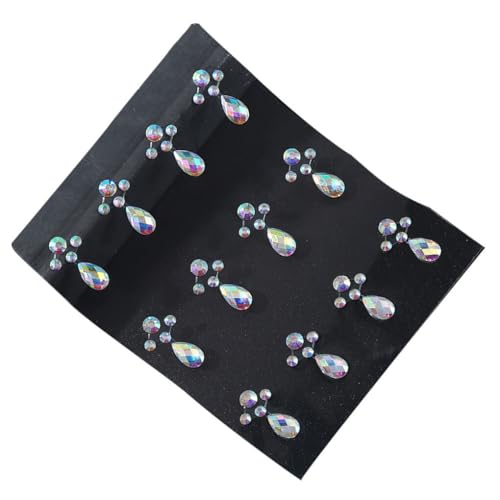 mophrati Auge Körper Gesicht Juwelen Strass Aufkleber Geometrische Bling Perlen Kristall Temporäre Make up DIY Maniküre Kostüm Party, Geben Sie 6 ein von mophrati