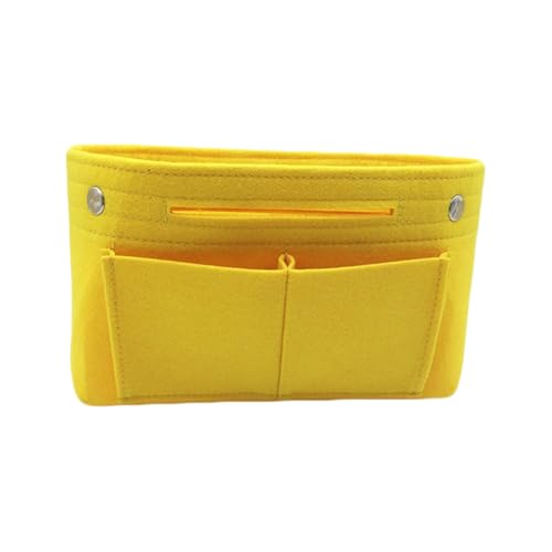 mophrati Bewahren Sie Ihre Make up Utensilien stilvoll mit der modischen Kosmetiktasche mit Innentasche aus Filz auf, Gelb von mophrati