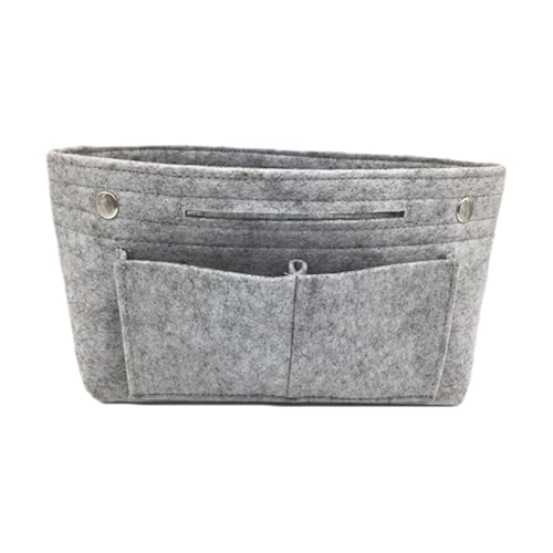 mophrati Bewahren Sie Ihre Make up Utensilien stilvoll mit der modischen Kosmetiktasche mit Innentasche aus Filz auf, Grau von mophrati