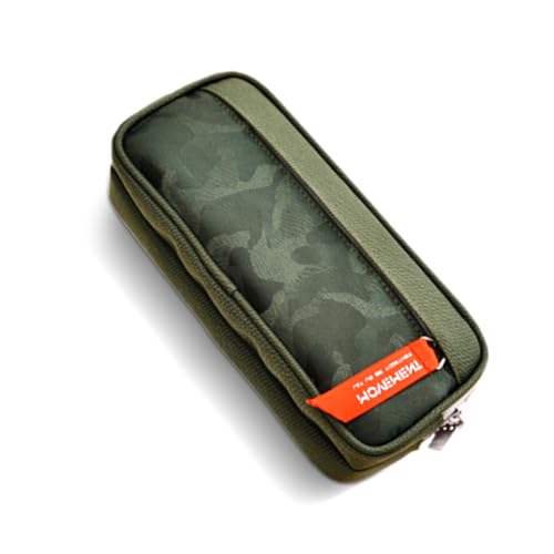 mophrati Federmäppchen Wasserdichtes Oxford Gewebe Doppelschicht Bleistifte Pencilbox Stiftbeutel Desktop Zubehör Studententaschen Zubehör, Grün von mophrati