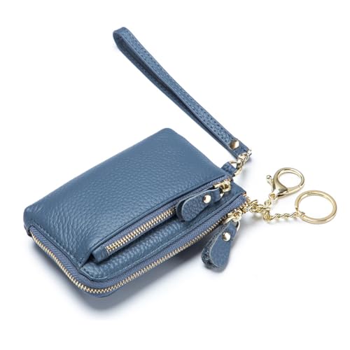mophrati Frau Geld Kurze Art Brieftasche PU Leder Reißverschluss Geldbörse Kreditkarteninhaber Tragetasche Geburtstag Festival Geschenk, Blau mophrati Frau Geld Kurze Art Brieftasche PU Leder Reißverschluss Geldbörse Kreditkarteninhaber Tragetasche Geburtstag Festival Geschenk, Blau von mophrati