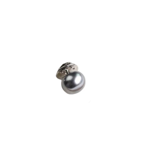 mophrati Frauen Brosche Perle Breastpin DIY Mantel Pullover Dekorationen Gilrs Schmuck für Party Geschenk Schmuck Ornamente, Silber grau von mophrati
