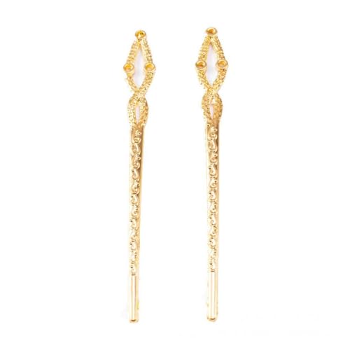 mophrati Haarspange Festigkeit Damen Accessoires Lesezeichen Fest Seitenverschluss Quaste Retro Stil Antik Haarnadeln Kopfbedeckung Haarnadel, Golden von mophrati