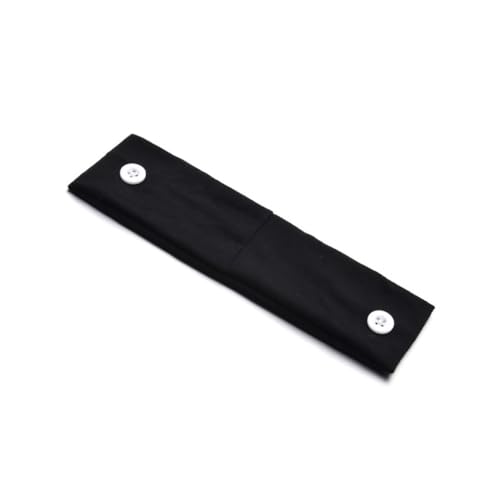 mophrati Knopf Stirnbandhalter Gute Elastizität Gute Fixierung Bequeme Passform Schal Kopftuch Sanfte Textur Schweißabsorption, Schwarz mit Knöpfen von mophrati