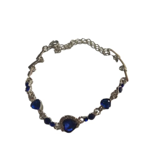 mophrati Kristall Armband Frauen Herz Kubikzirkon Einstellbare Liebe Armreifen Mode Accessoire Schmuck Jubiläum Feier von mophrati