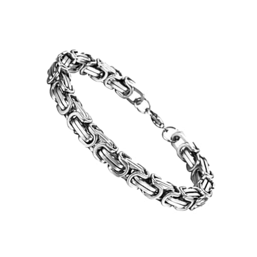 mophrati Panzerketten Halskette Verleihen Sie Ihrem Outfit einen Hauch von Eleganz mit einer stilvollen, einzigartigen Halskette aus Metall, Stahlfarbe von mophrati