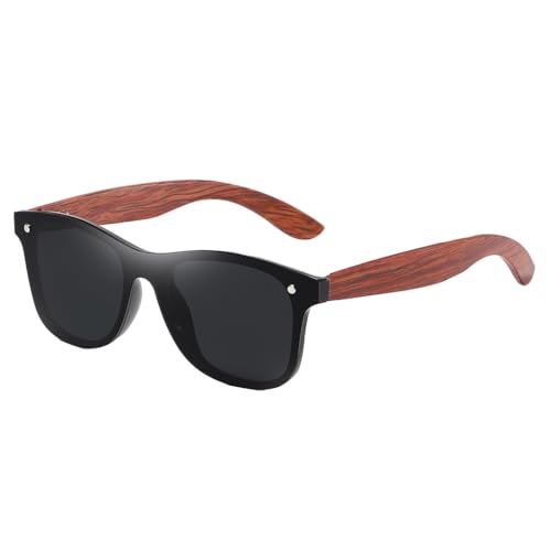 mophrati Retro Sonnenbrille mit Spiegellinse für Frauen, handgefertigter Holzrahmen und bunte Linsenoptionen, handgefertigte Fahrbrille, stilvoll, Schwarz mophrati Retro Sonnenbrille mit Spiegellinse für Frauen, handgefertigter Holzrahmen und bunte Linsenoptionen, handgefertigte Fahrbrille, stilvoll, Schwarz von mophrati