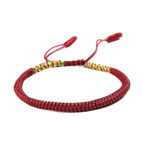 mophrati Viel Glück Armbänder Verstellbarer Faden Liebesknoten Armband Handgemachte Schnur Handseil Armreifen Segnen Frauen Paar Liebhaber von mophrati